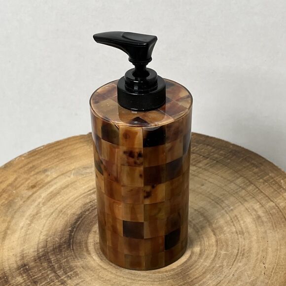 Labrazel Tortoise Shell Style Tile Luxury Soap Dispenser Bathroom Accessory - Picture 3 of 6